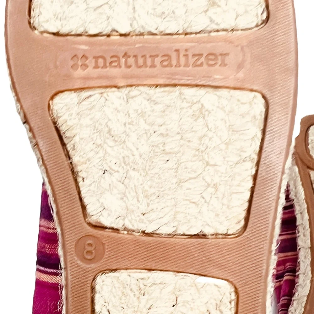 Naturalizer women's Magenta fabric espadrille flats size 8 NWOT